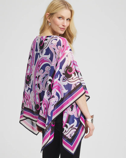 Chico's Value - Travelers™ Paisley Chiffon Layered Top Purple Clover