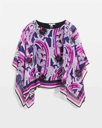 Chico's Value - Travelers™ Paisley Chiffon Layered Top Purple Clover