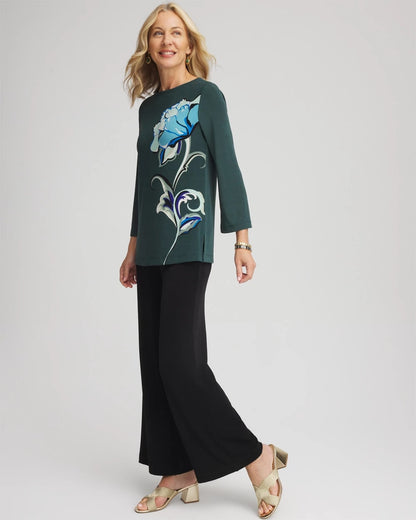 Chico's Trending - Travelers™ Artisanal Boatneck Tunic Darkest Spruce
