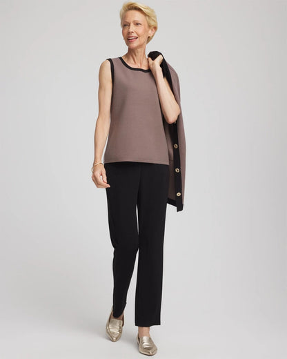 Chico's Special Offer - Travelers™ Tipped Sweater Tank Deep Taupe