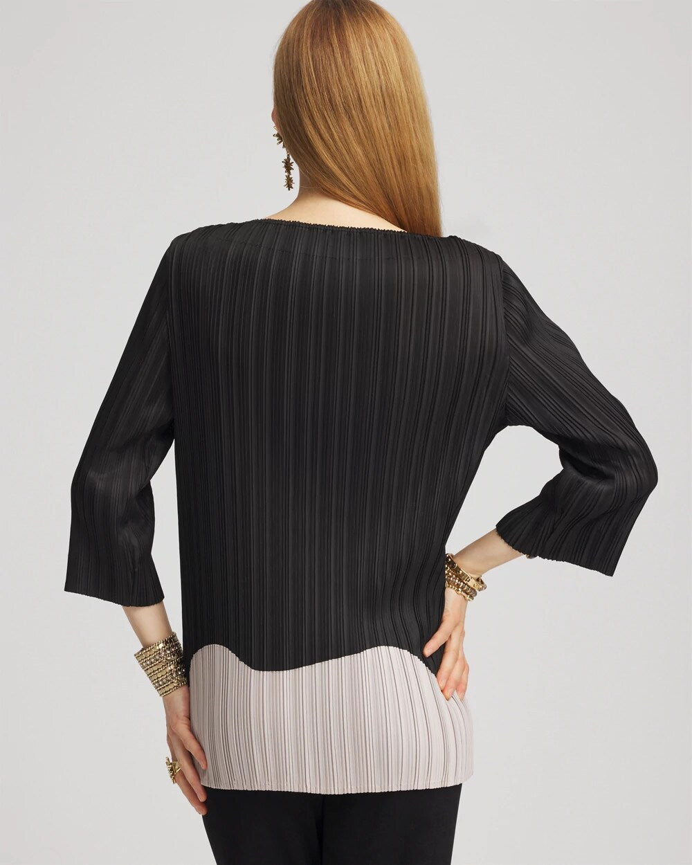 Chico's Trending - Travelers™ Collection Pleated Top Travelers Black
