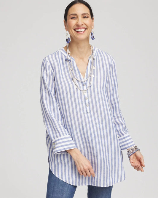 Chico's Special Offer - No Iron™ Linen Tunic Indigo