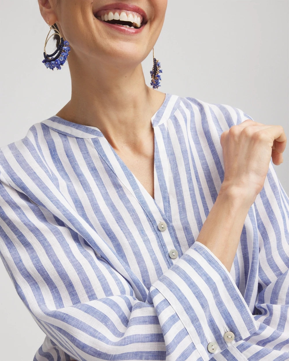 Chico's Special Offer - No Iron™ Linen Tunic Indigo