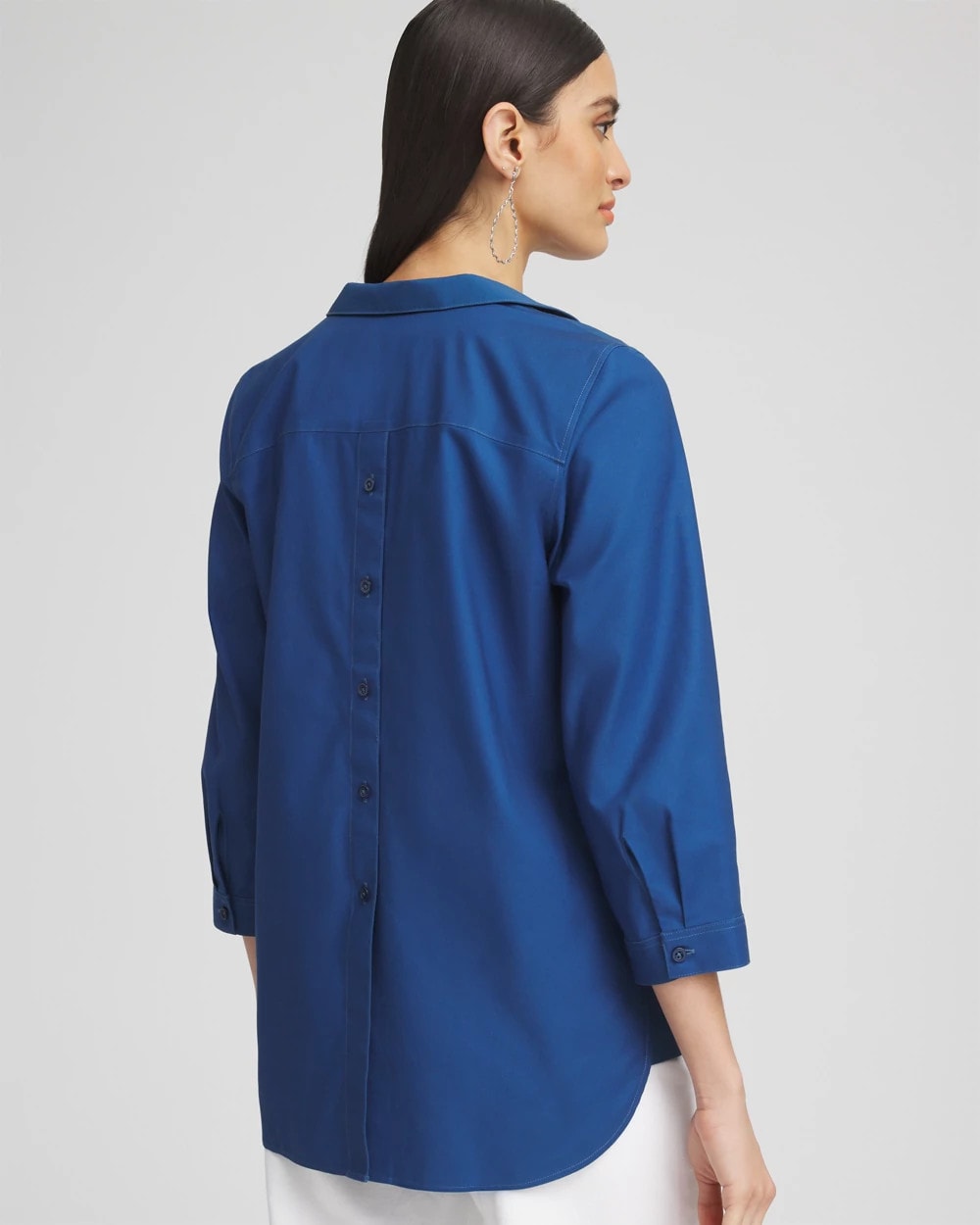 Chico's Trusted - No Iron™ Paisley Buttonback Tunic Seaport