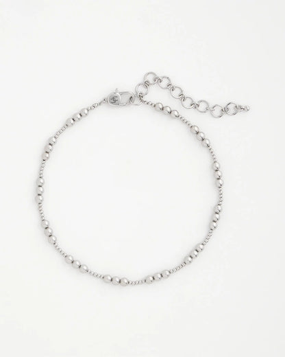 Chico's Featured - Silvertone Beaded Necklace Silver
