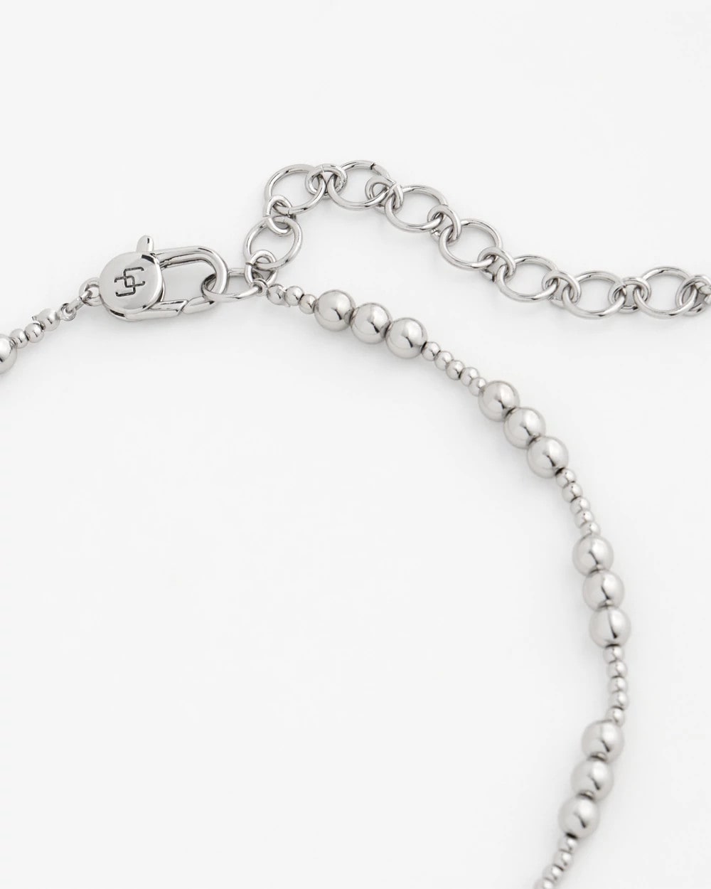 Chico's Featured - Silvertone Beaded Necklace Silver