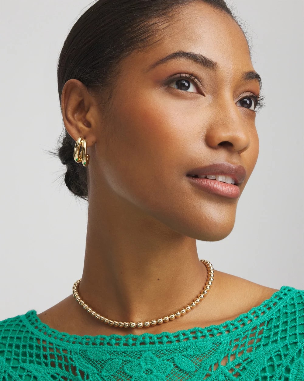 Chico's Value - Golden Beaded Necklace Gold