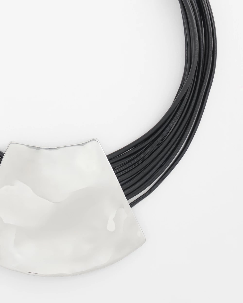 Chico's Classic - Pendant Bib Necklace Black/Silver