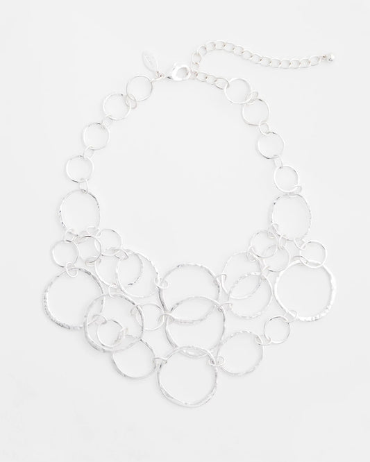 Chico's Trusted - Short Silvertone Multi-Strand Link Necklace Silver