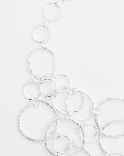 Chico's Trusted - Short Silvertone Multi-Strand Link Necklace Silver
