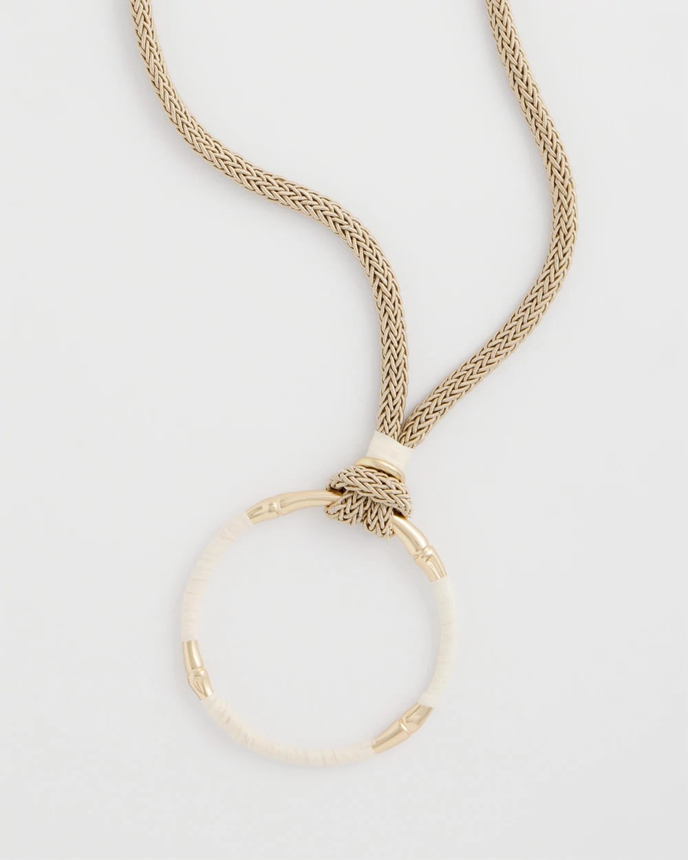 Chico's Trusted - Large Open Pendant Necklace Neutral