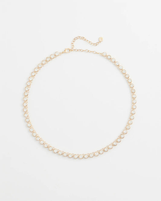 Chico's Signature - Goldtone Tennis Necklace Gold