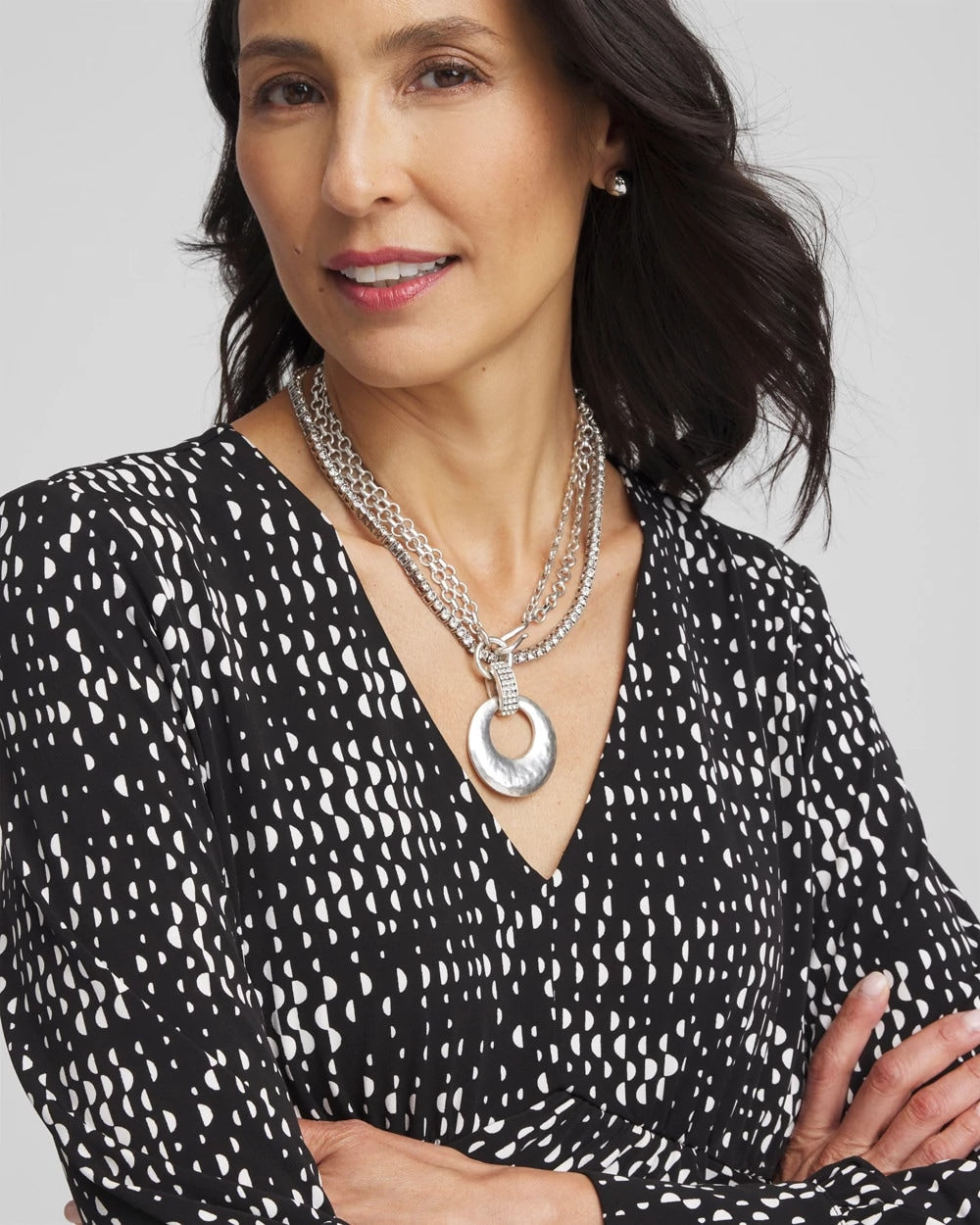 Chico's Essential - Silver Tennis Necklace Silver
