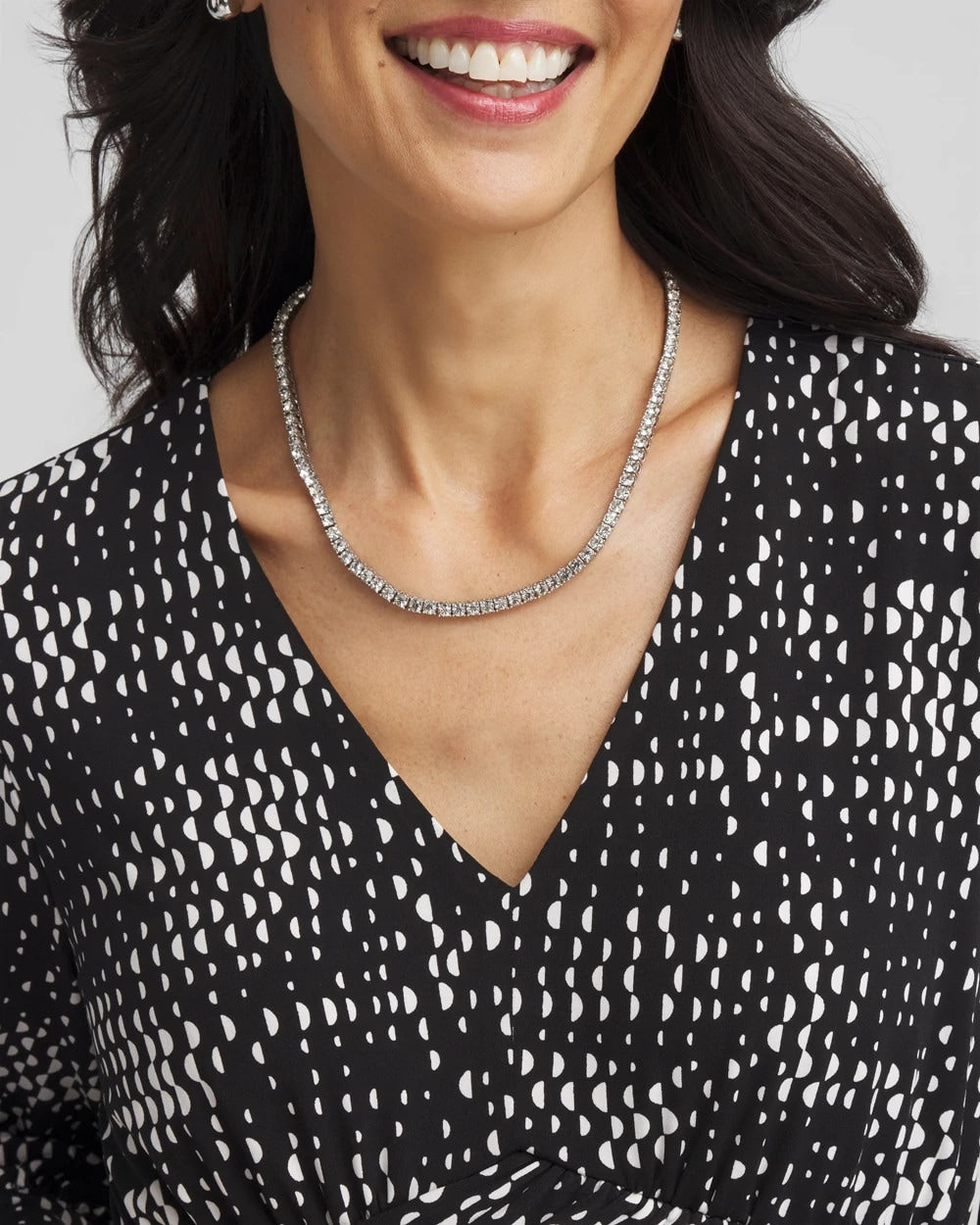 Chico's Essential - Silver Tennis Necklace Silver