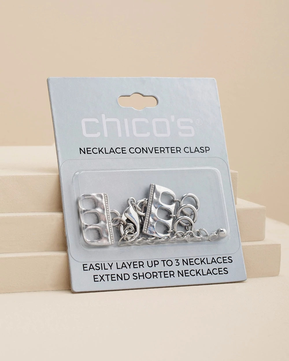 Chico's Discount - Silvertone Necklace Converter Silver