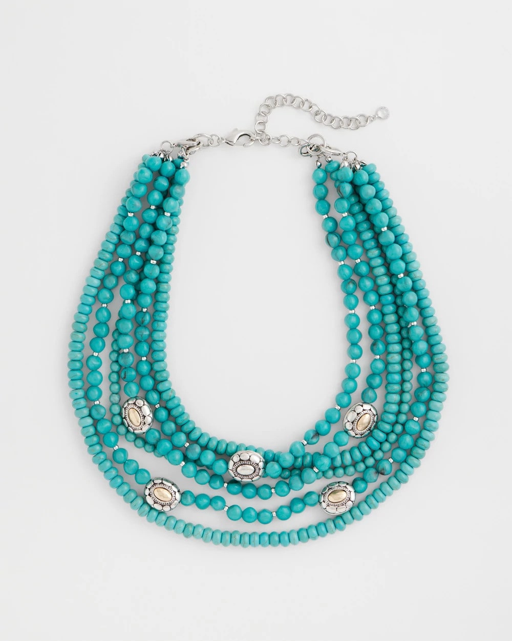 Chico's Smart Buy - Turquoise Multistrand Bib Necklace Turquoise