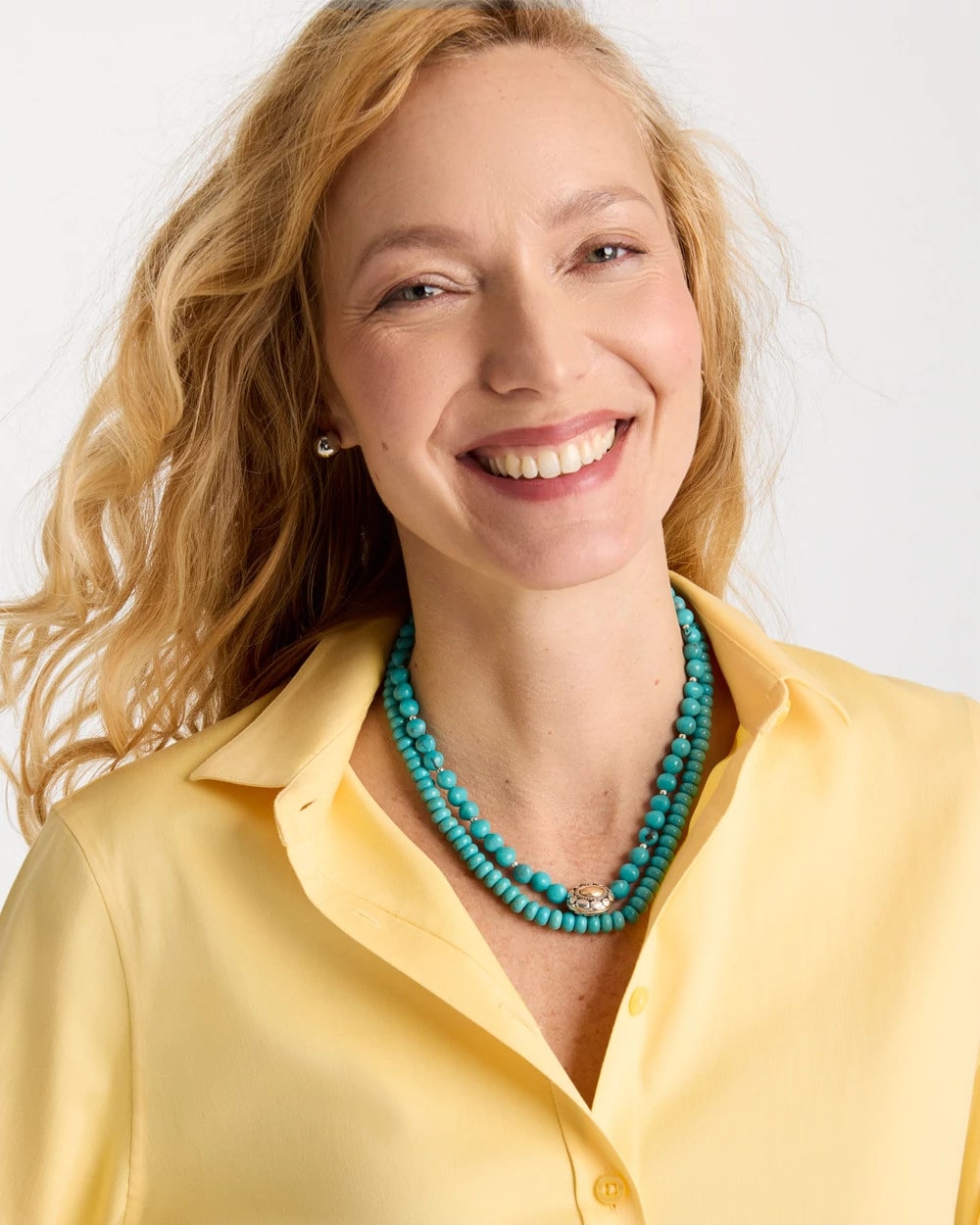 Chico's Smart Buy - Turquoise Multistrand Bib Necklace Turquoise
