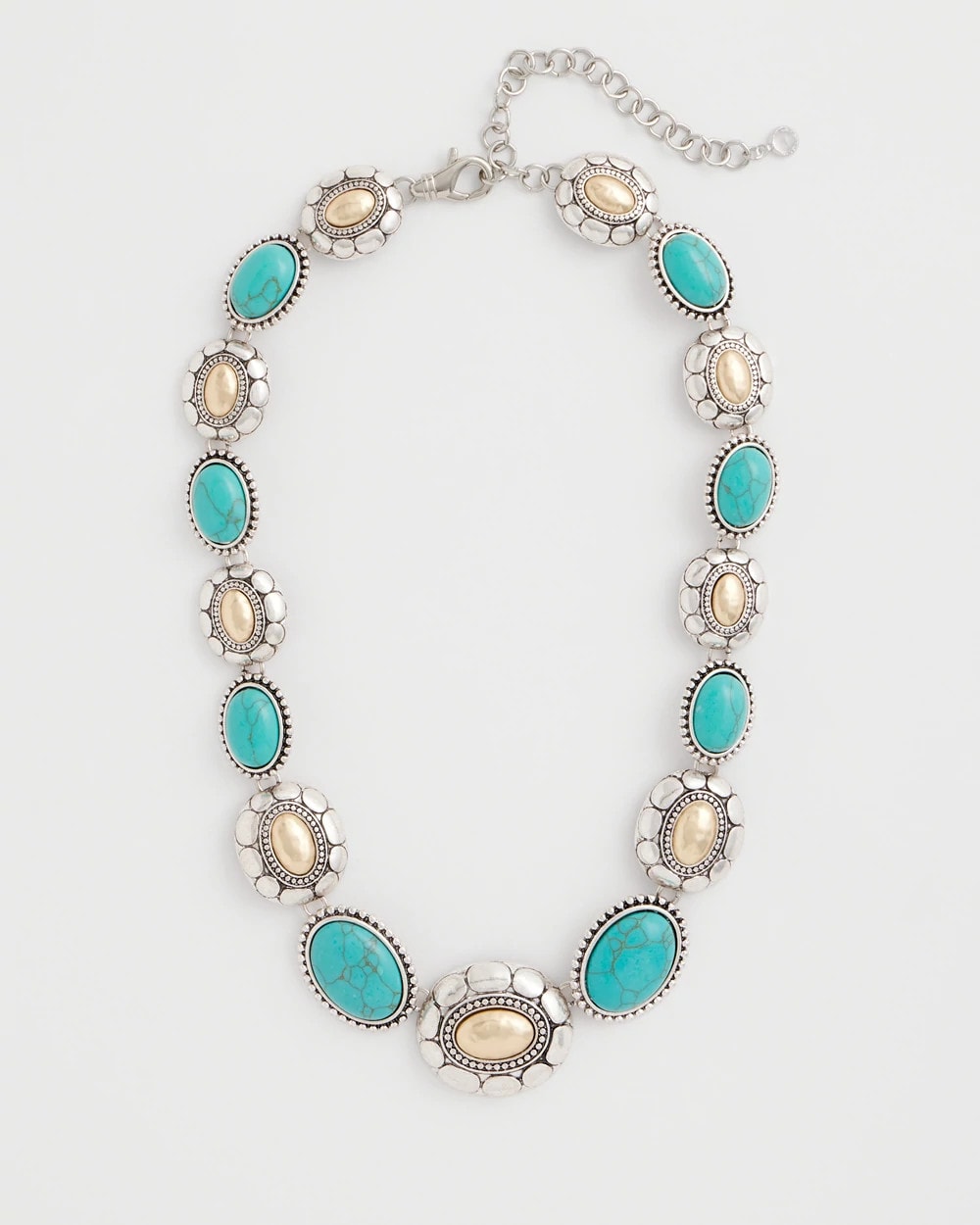 Chico's Popular - Turquoise Mixed Metal Collar Necklace Turquoise
