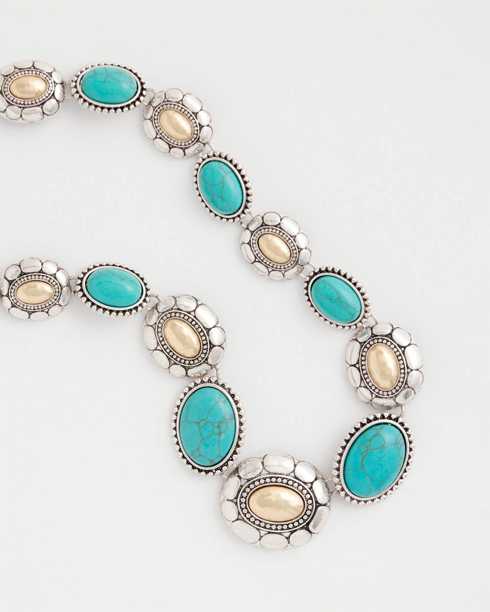 Chico's Popular - Turquoise Mixed Metal Collar Necklace Turquoise
