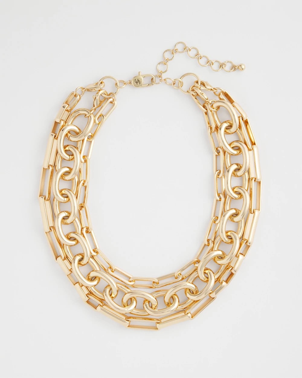 Chico's Popular - Convertible Three-Strand Chain Necklace Gold