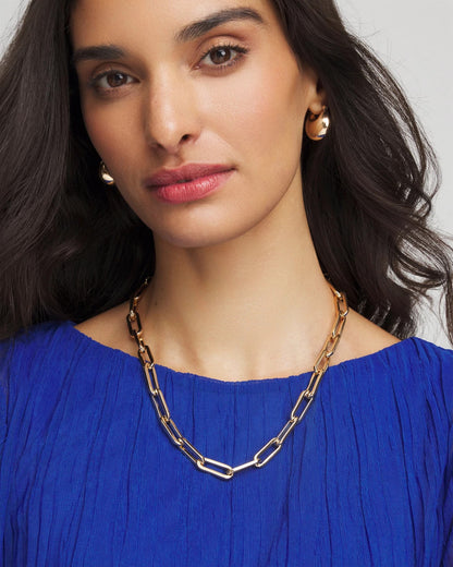 Chico's Popular - Convertible Three-Strand Chain Necklace Gold