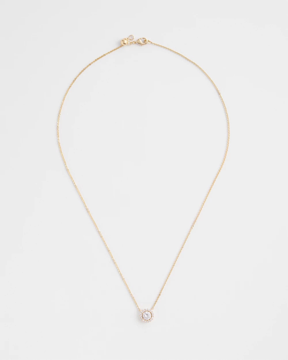 Chico's Trusted - Gold Tone Drop Stone Necklace Gold