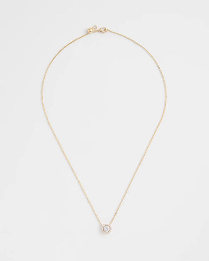 Chico's Trusted - Gold Tone Drop Stone Necklace Gold