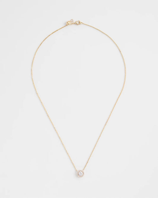Chico's Trusted - Gold Tone Drop Stone Necklace Gold