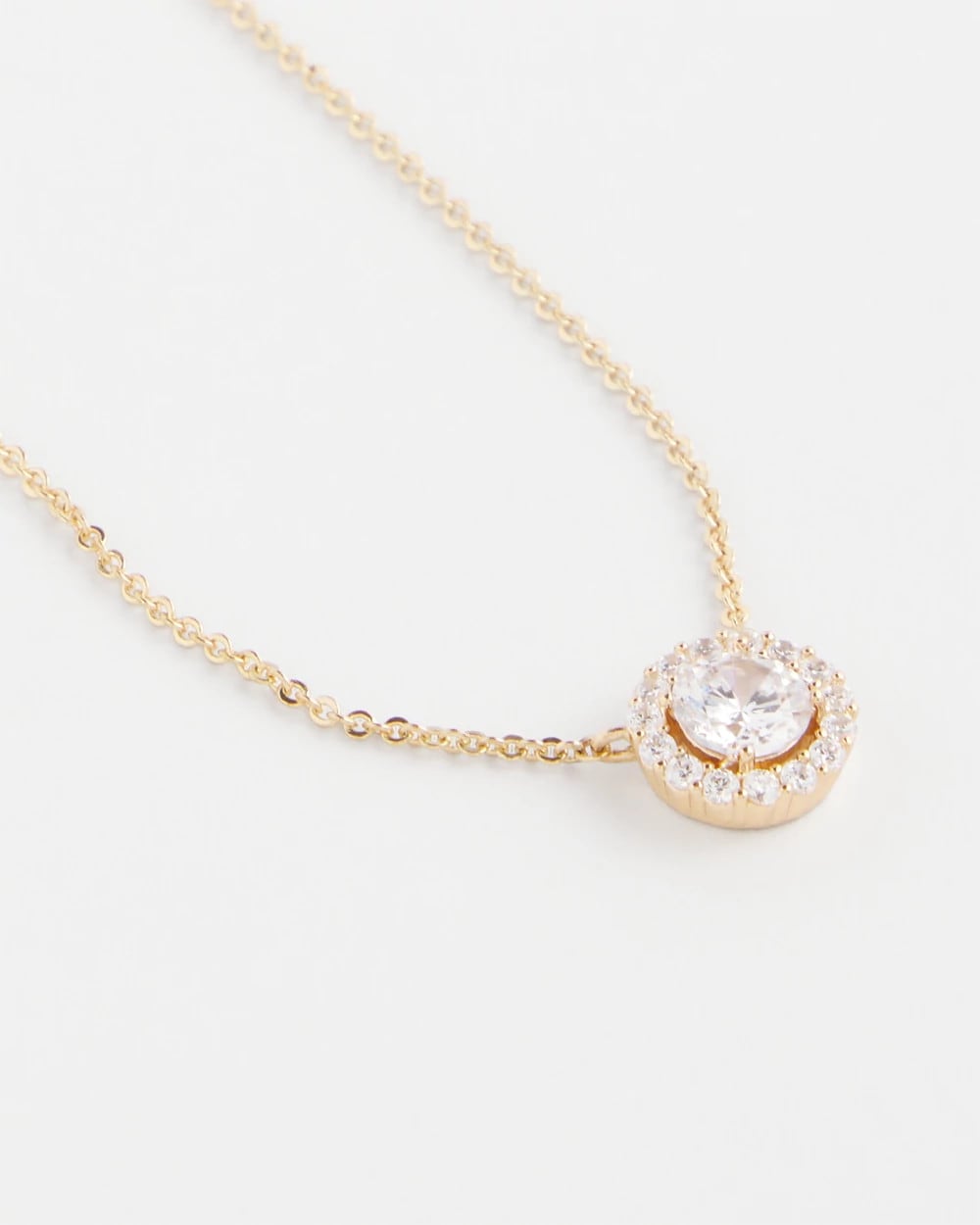Chico's Trusted - Gold Tone Drop Stone Necklace Gold