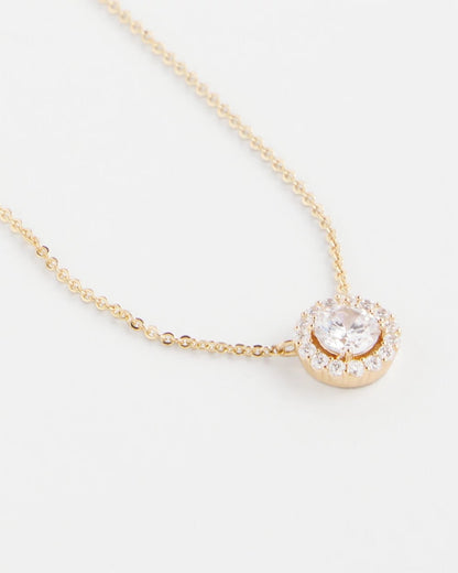 Chico's Trusted - Gold Tone Drop Stone Necklace Gold