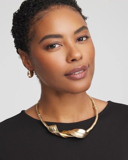 Chico's Recommended - Golden Leafy Collar Necklace Gold