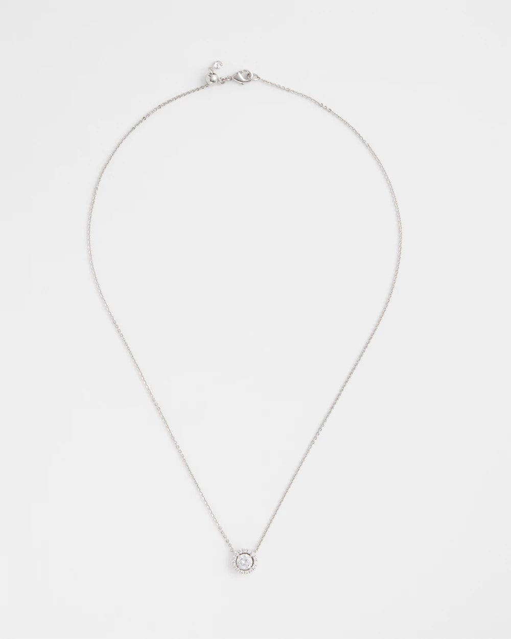 Chico's Latest - Silver Tone Drop Stone Necklace Silver