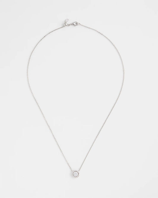 Chico's Latest - Silver Tone Drop Stone Necklace Silver