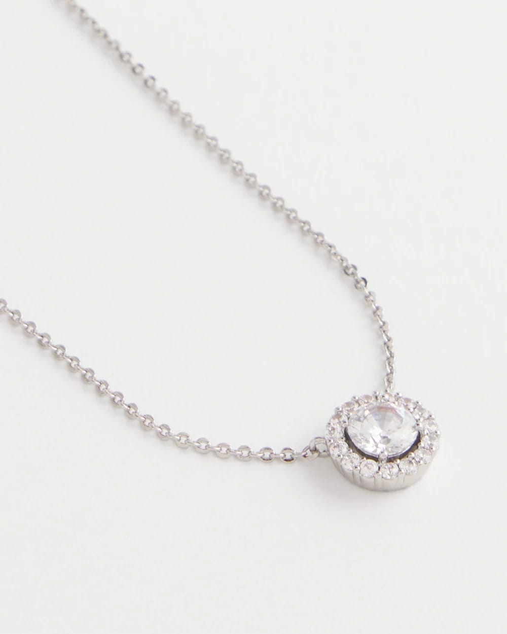 Chico's Latest - Silver Tone Drop Stone Necklace Silver