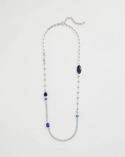 Chico's Everyday - Blue Accent Long Single Strand Necklace Blue