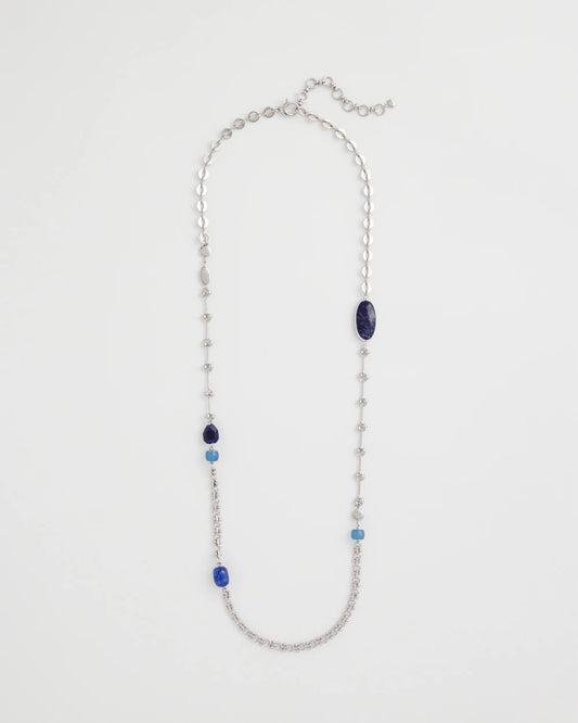 Chico's Everyday - Blue Accent Long Single Strand Necklace Blue