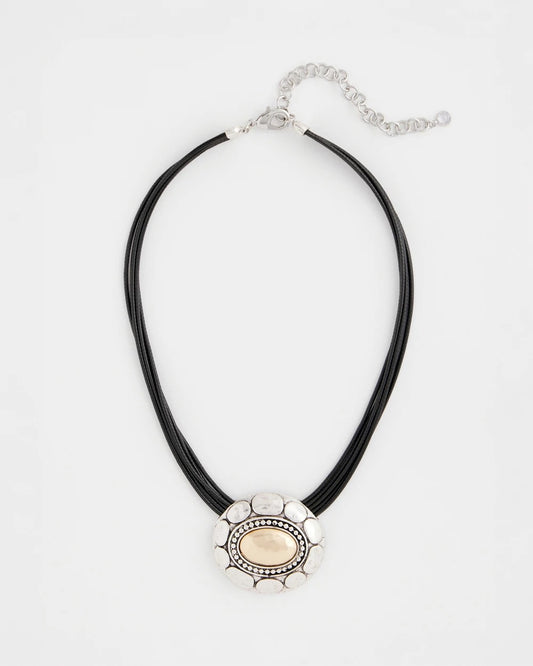 Chico's Popular - Mixed Metal Pendant Necklace Mixed Metals