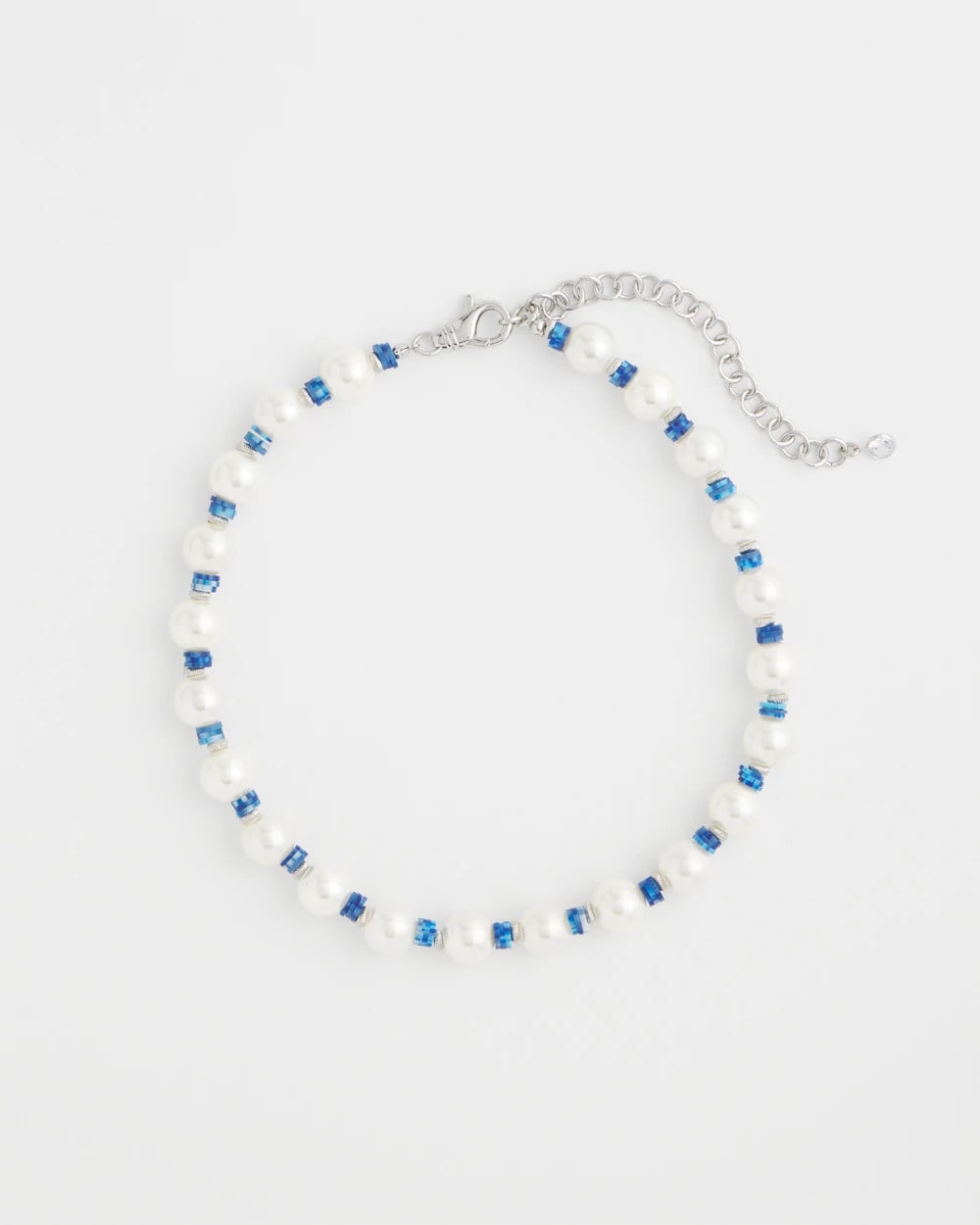 Chico's Trending - Short Pearl Blue Necklace Blue