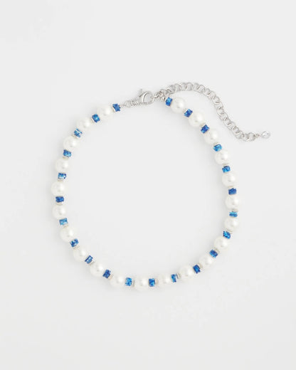 Chico's Trending - Short Pearl Blue Necklace Blue
