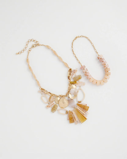 Chico's Exclusive - Chico's Originals Neutral Stone Bib Necklace Neutral