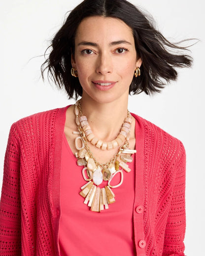 Chico's Exclusive - Chico's Originals Neutral Stone Bib Necklace Neutral