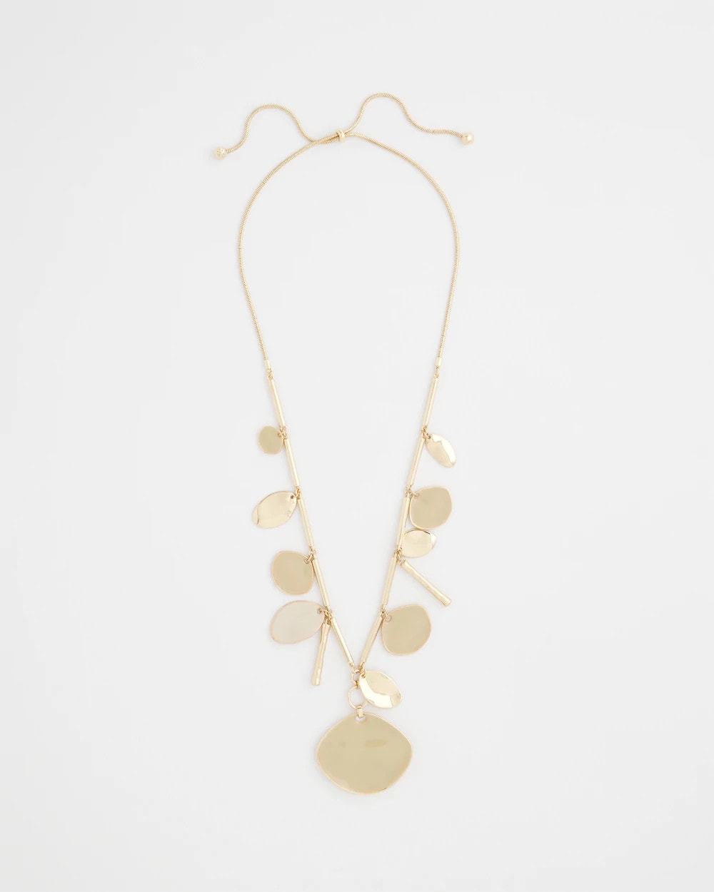 Chico's Smart Buy - Gold Long Single Strand Necklace Gold