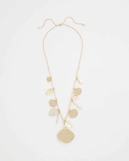 Chico's Smart Buy - Gold Long Single Strand Necklace Gold