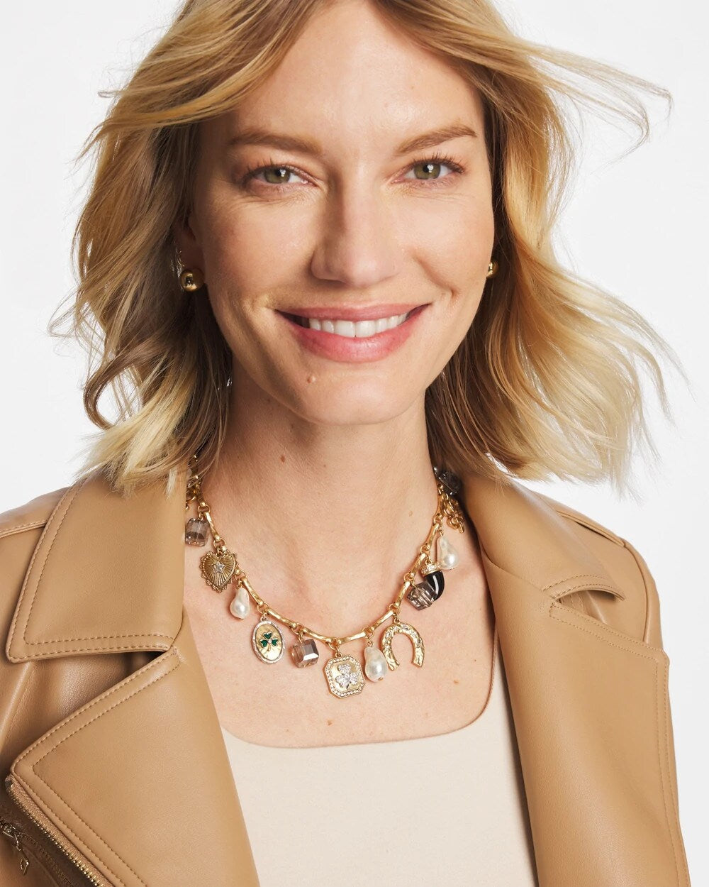 Chico's Signature - Lucky Charm Short Necklace Gold