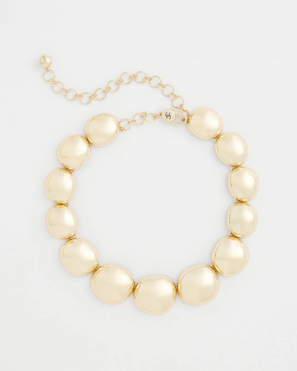 Chico's Featured - Gold Pebble Collar Necklace Gold