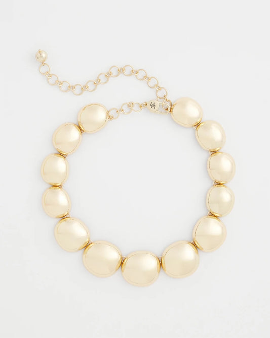 Chico's Featured - Gold Pebble Collar Necklace Gold