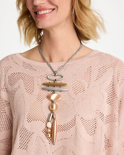 Chico's Quality - Mixed Metal Linear Necklace Mixed Metals