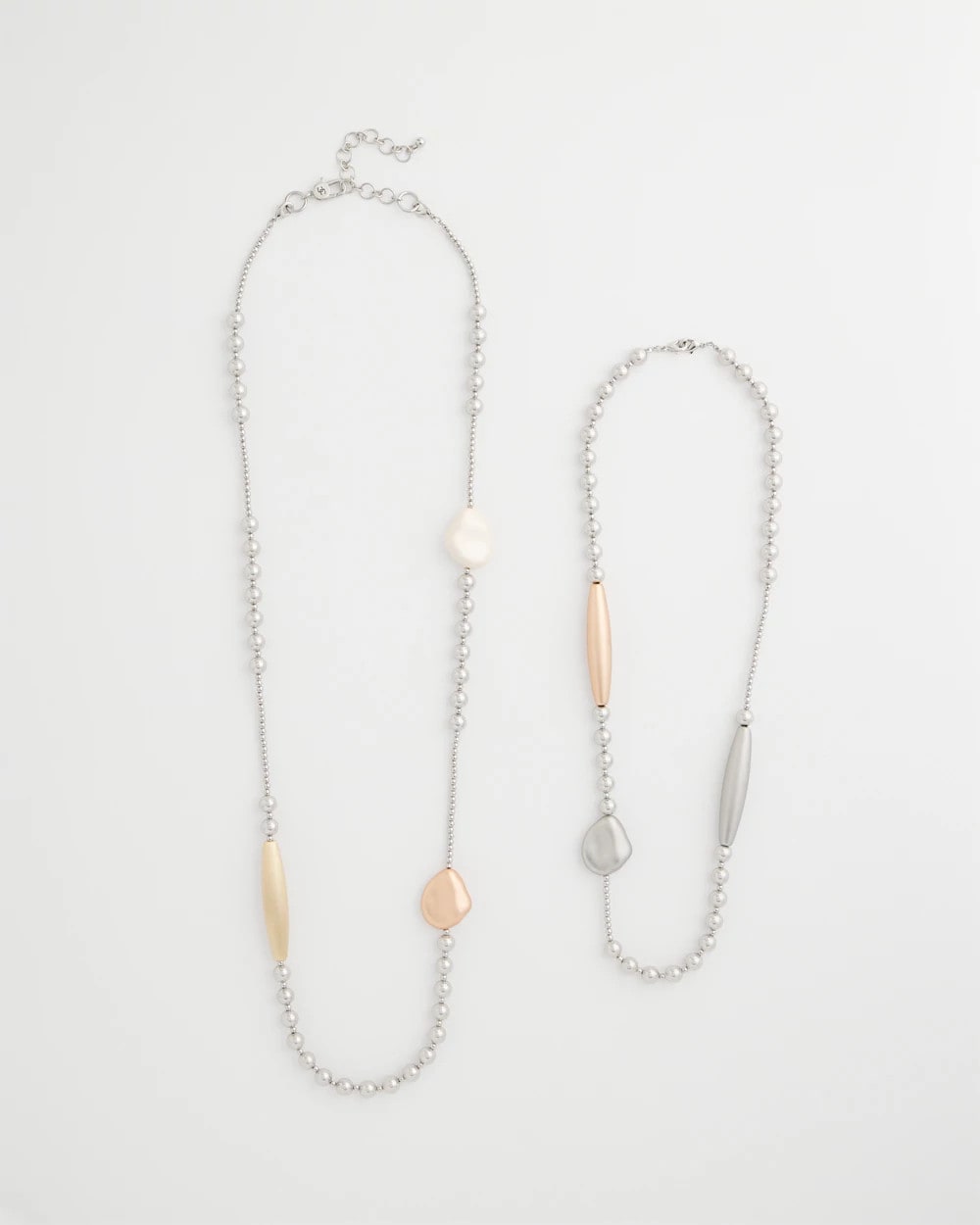 Chico's Special Offer - Copper and Silver Double Strand Necklace Mixed Metals