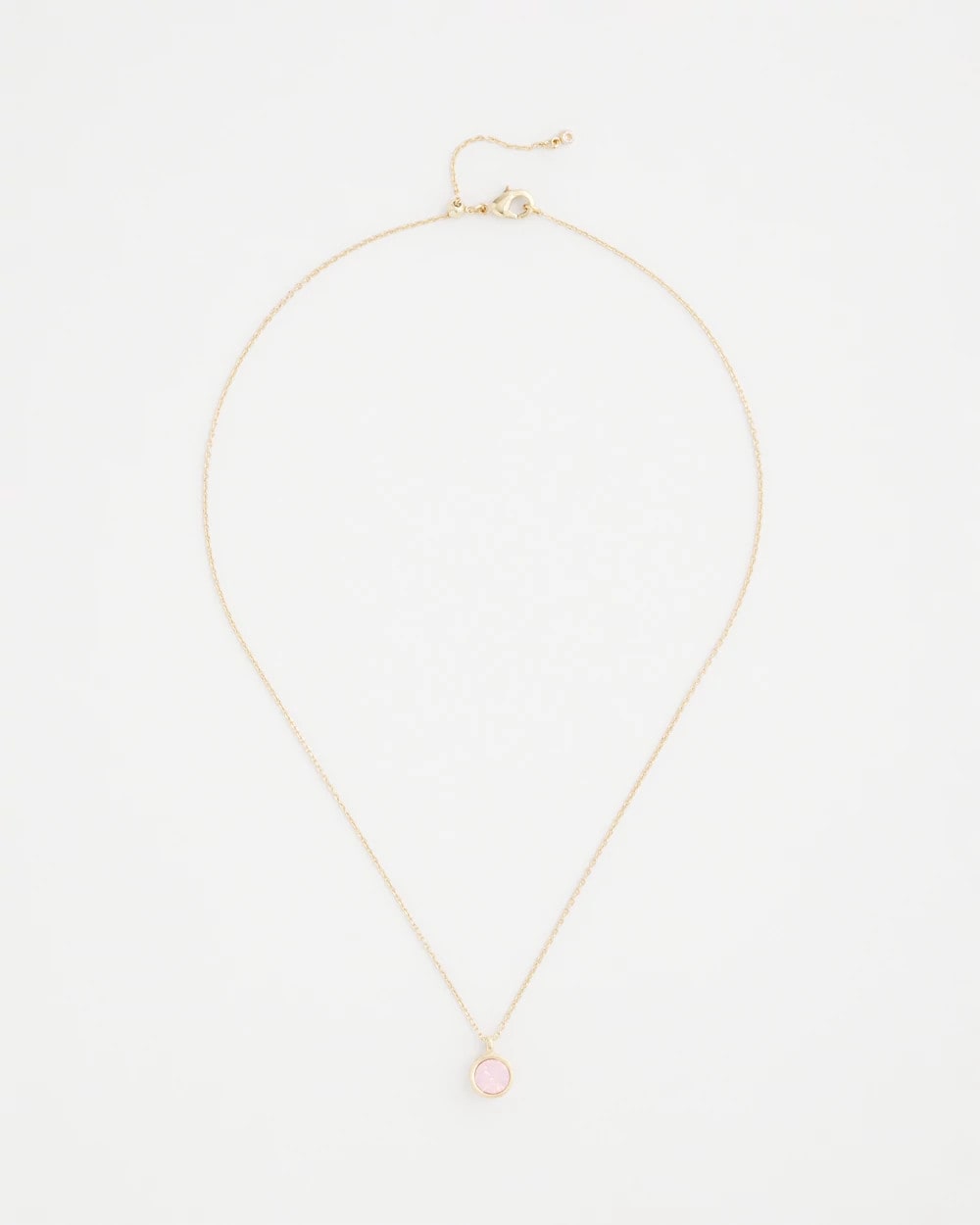 Chico's Signature - Pink Fine Single Strand Necklace Pink