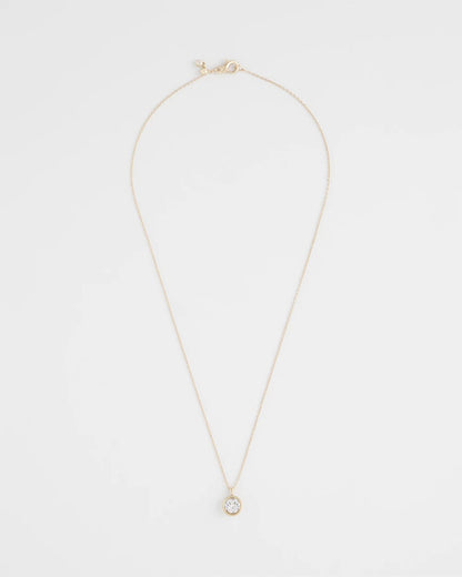 Chico's Trending - Bezel Set Pendant Goldtone Necklace Gold